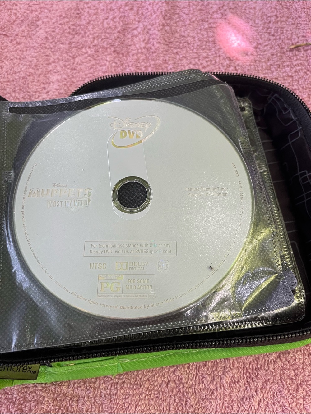Disney White DVD Disc with Gold Logo